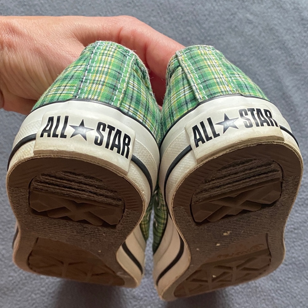 Converse Green Checkered Sneakers - Picture 3 of 3